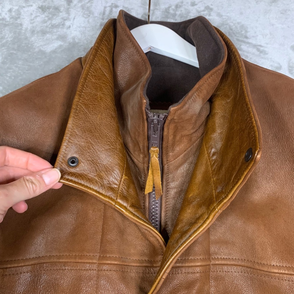 Lone Pine Aspen American Made Leather Jacket Mens 40 Brown Field Rancher Bomber - Picture 4 of 16
